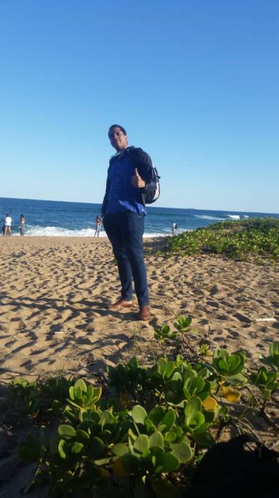 Chinedu pose for the camera