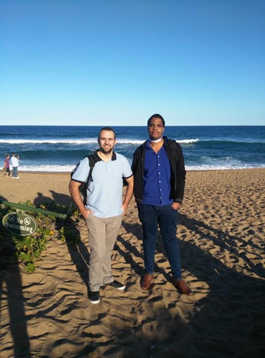 Gerhard and Chenidu pose for the camera